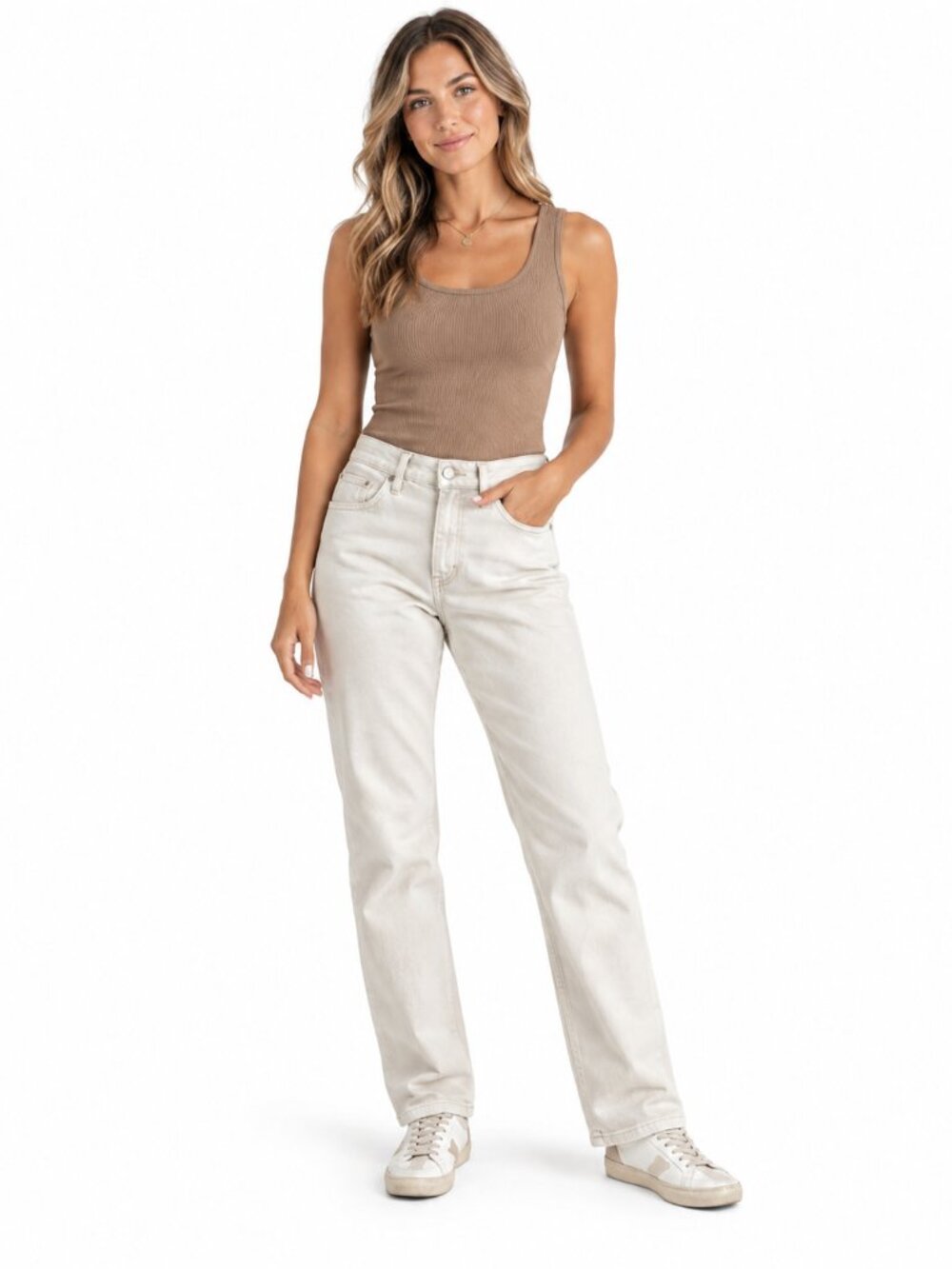 Judy Blue JB88452 Womens 13/31 Cream High Rise Boyfriend Stretch Jeans